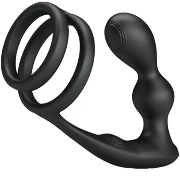 PRETTY LOVE - MARSHALL COCK RING + VIBRERENDE ANALE PLUG & AFSTANDSBEDIENING