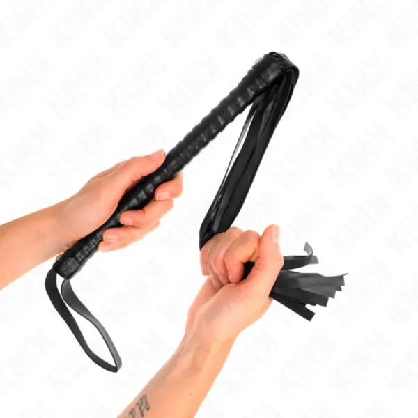 KINK - ZWEEP MET ZWARTE GETEXTUREERDE HANDVAT 48,5 CM