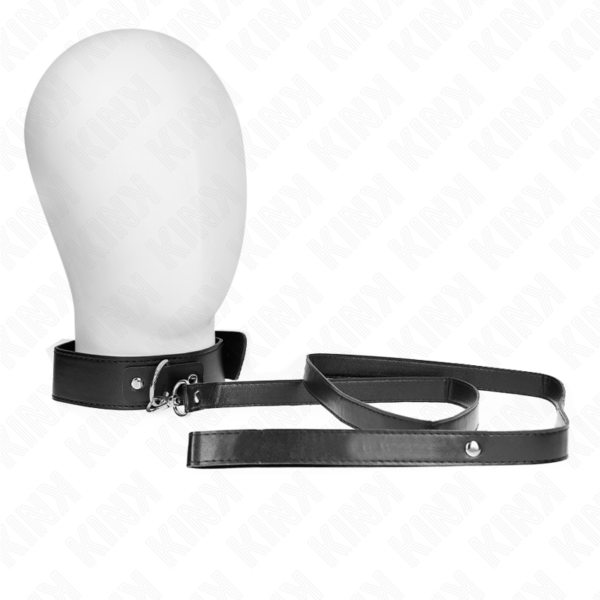 KINK - 116 CM DUNNE ZWARTE VERSTELBARE LIJNHALSBAND 32-50 CM X 8 CM