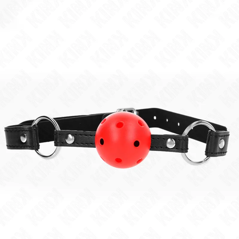 KINK - 4,5 CM ROOD HARD HOLLE BAL GAG MODEL 1 63,5 X 2 CM