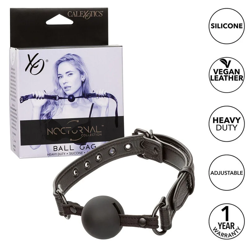 CALEXOTICS - NOCTURNAL ZWARTE SILICONEN BAL GAG