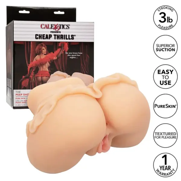 CALEXOTICS - DE PEEP SHOW GIRL DUBBELE NATUURLIJKE REALISTISCHE MASTURBATOR