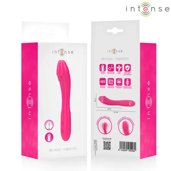 INTENSE - BELINDA VIBRATOR 19 CM FLEXIBEL 10 VIBRATIES ROZE