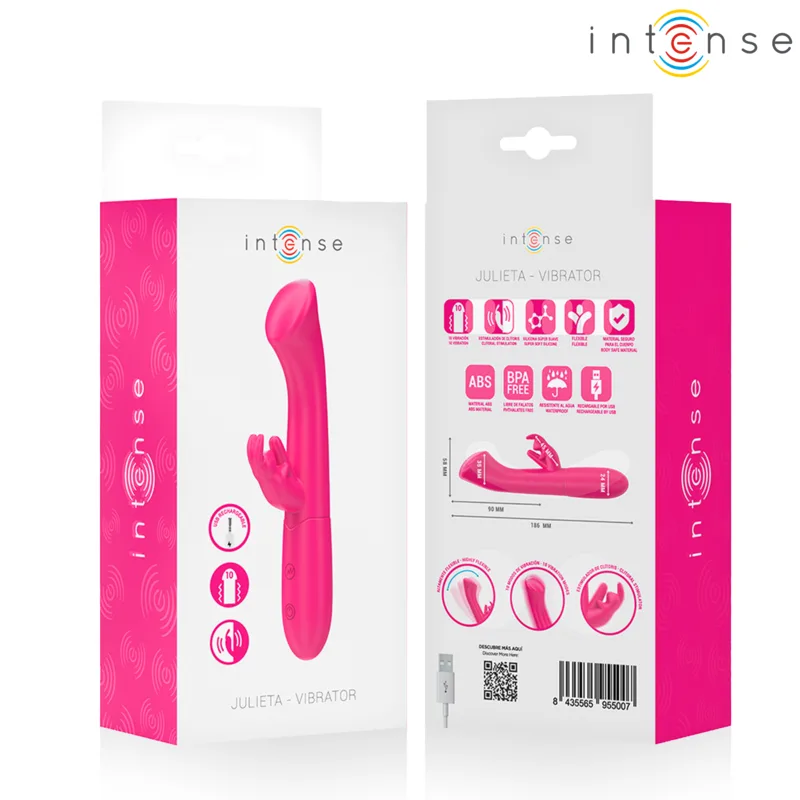 INTENSE - JULIETA VIBRATOR KONIJN 18,6 CM 10 VIBRATIES ROZE