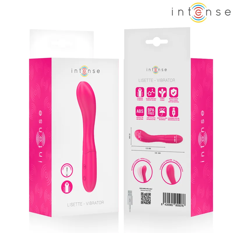 INTENSE - LISETTE VIBRATOR 19 CM FLEXIBEL 10 VIBRATIES ROZE