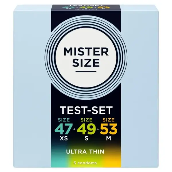 MISTER SIZE - PROEFPAKKET CONDOMS MAAT 47-49-53 MM (3 STUKS)