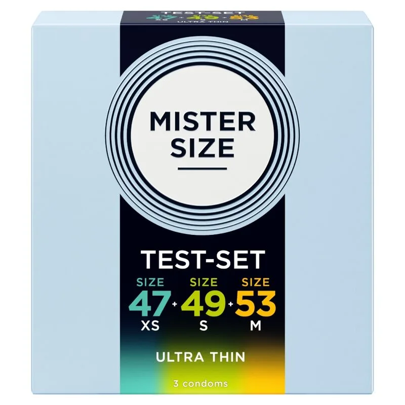 MISTER SIZE - PROEFPAKKET CONDOMS MAAT 47-49-53 MM (3 STUKS)