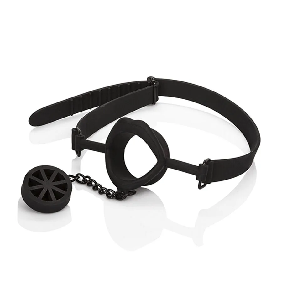 CALEXOTICS - SCANDAL GAG MET ZWARTE SILICONEN PLUG