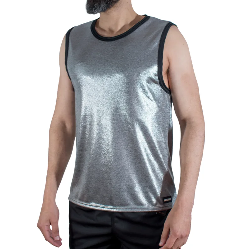 MACHO - FIJN GLITTER T-SHIRT S/M