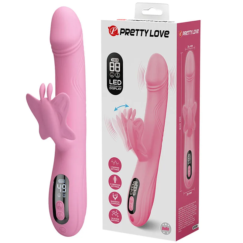 PRETTY LOVE - BELLA RABBIT VIBRATOR MET VLINDERSTIMULATIE EN ROZE LED