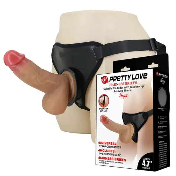 PRETTY LOVE - UNIVERSEEL STRAP-ON HARNAS MET REALISTISCHE DILDO