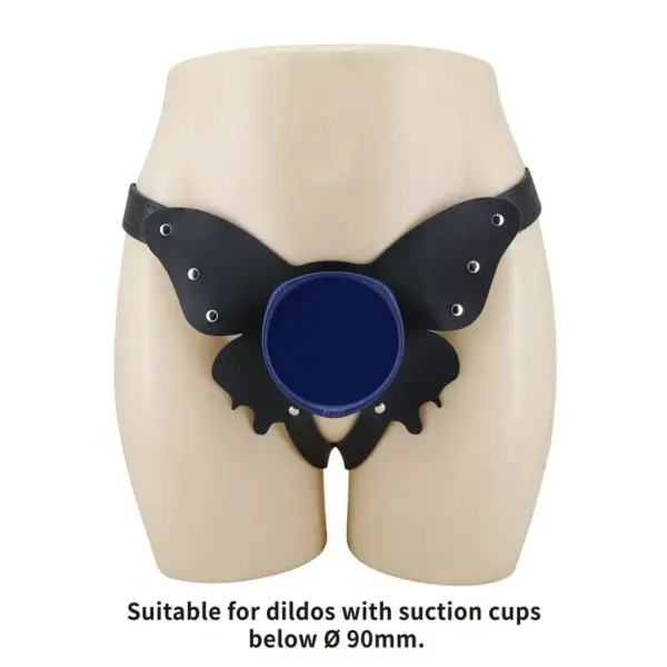 PRETTY LOVE - UNIVERSELE STRAP-ON HARNESS SLIPJES ZWART EN BLAUW