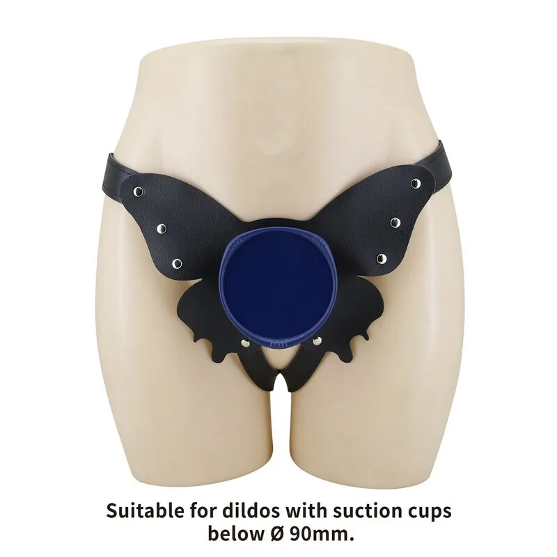 PRETTY LOVE - UNIVERSELE STRAP-ON HARNESS SLIPJES ZWART EN BLAUW