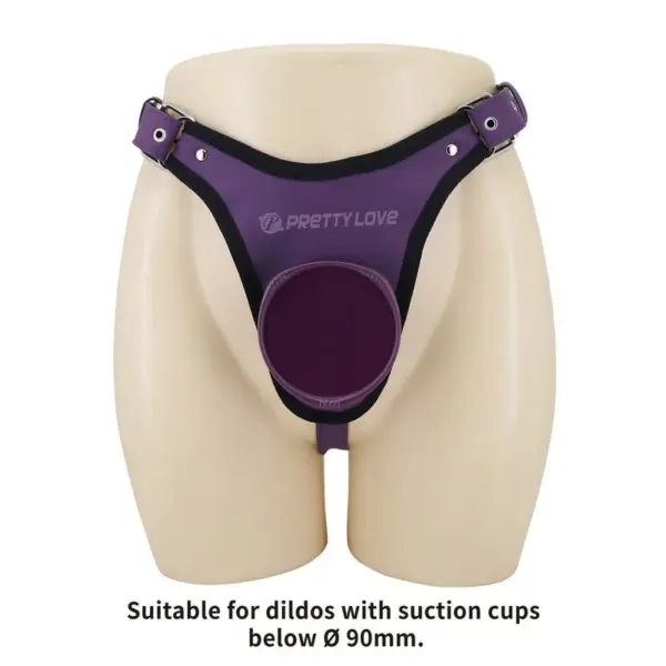 PRETTY LOVE - UNIVERSELE STRAP-ON HARNESS SLIPJES PAARS EN ZWART