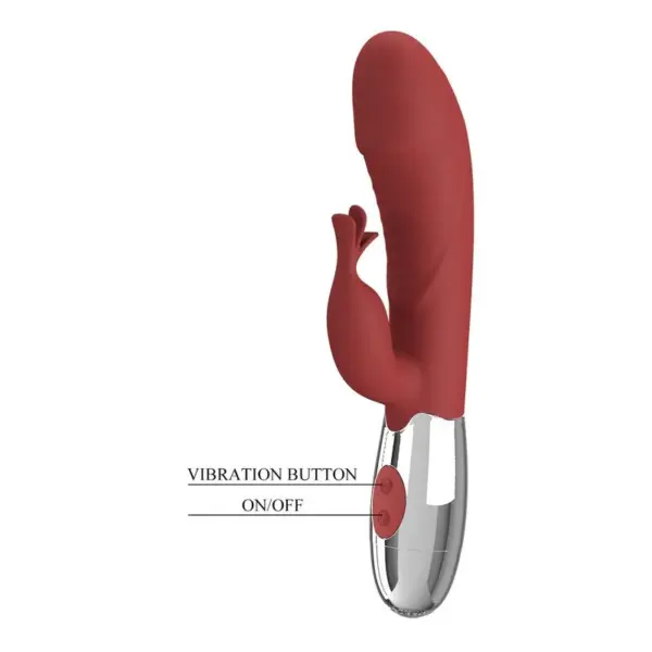 PRETTY LOVE - ROZENHOUTEN KONIJNENVIBRATOR 30 FUNCTIES USB OPLAADBAAR ROOD