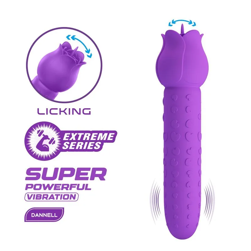 PRETTY LOVE - DANNELL OPLAADBARE VIBRATOR VOOR MOND- EN CLITORISSTIMULATIE PAARS