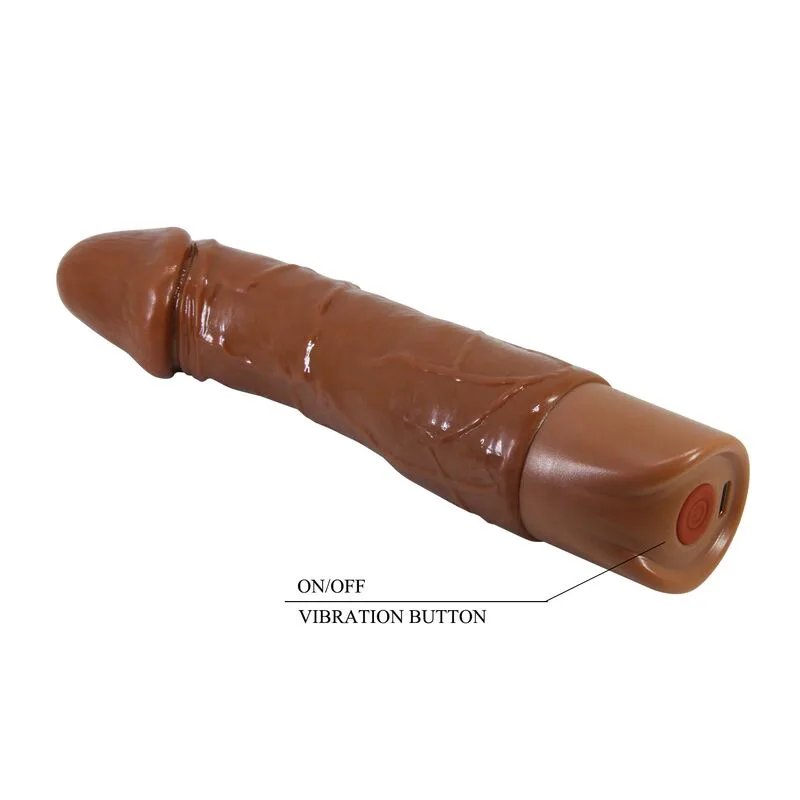 PRETTY LOVE - DONALD REALISTISCHE VIBRATOR 19,5 CM Ø 4 CM BRUIN