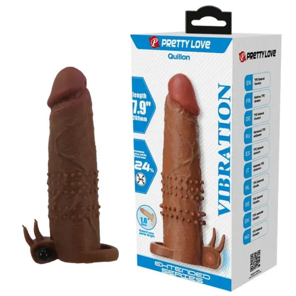 PRETTY LOVE - QUILLON VIBRERENDE PENISHOES 20 CM Ø 4 CM BRUIN