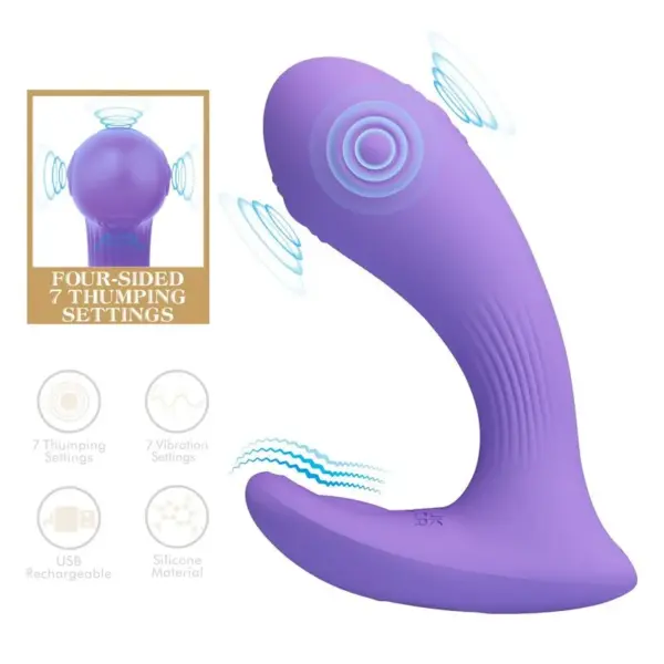 PRETTY LOVE - ANDROMEDA OPLAADBARE VIBRATOR MET DUBBELE STIMULATIE PAARS