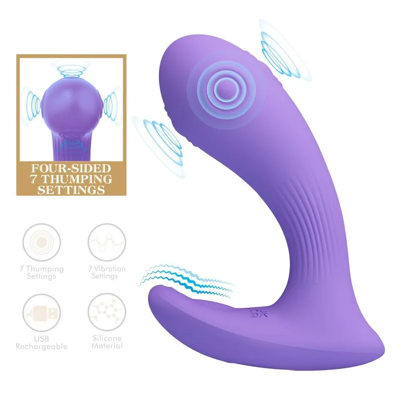 PRETTY LOVE - ANDROMEDA OPLAADBARE VIBRATOR MET DUBBELE STIMULATIE PAARS