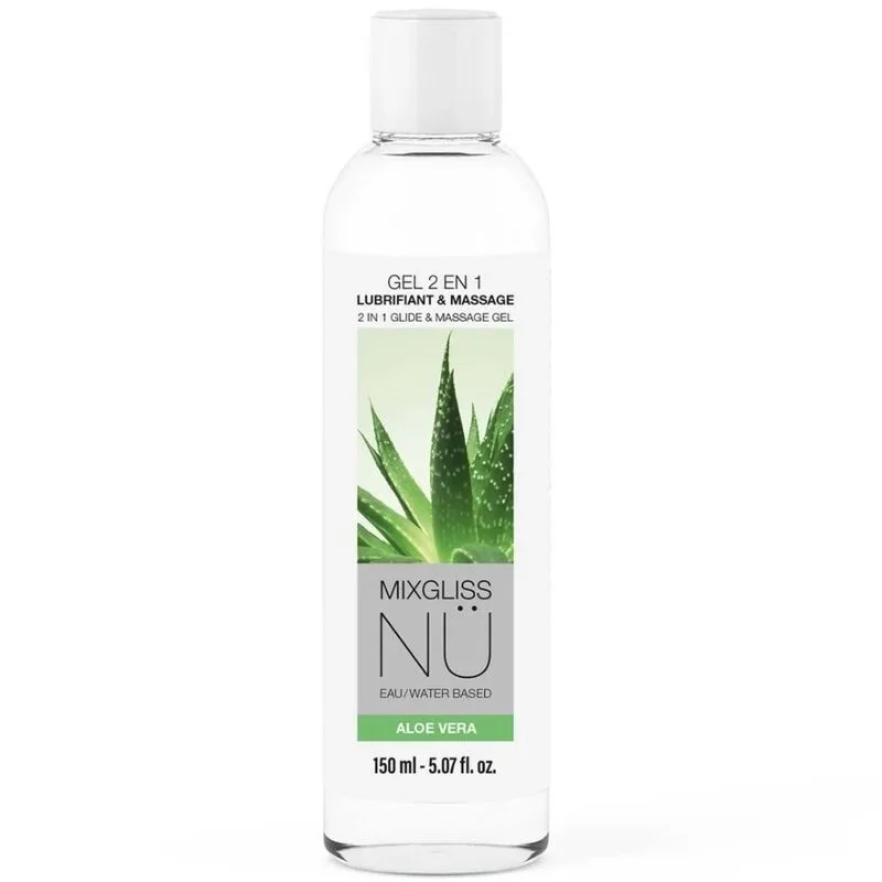 MIXGLISS - 2-IN-1 WATERGEBASEERD GLIJMIDDEL EN MASSAGEGEL NURU ALOE VERA 150 ML