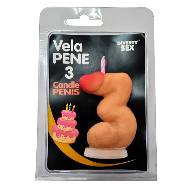 DIABLO PICANTE - PENISKAARS IN DE VORM VAN HET NUMMER 3, HUIDSKLEUR