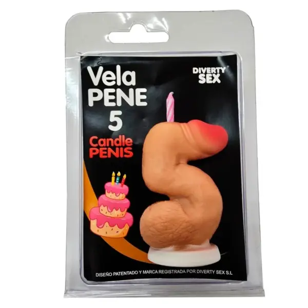 DIABLO PICANTE - PENISKAARS IN DE VORM VAN HET NUMMER 5, HUIDSKLEUR