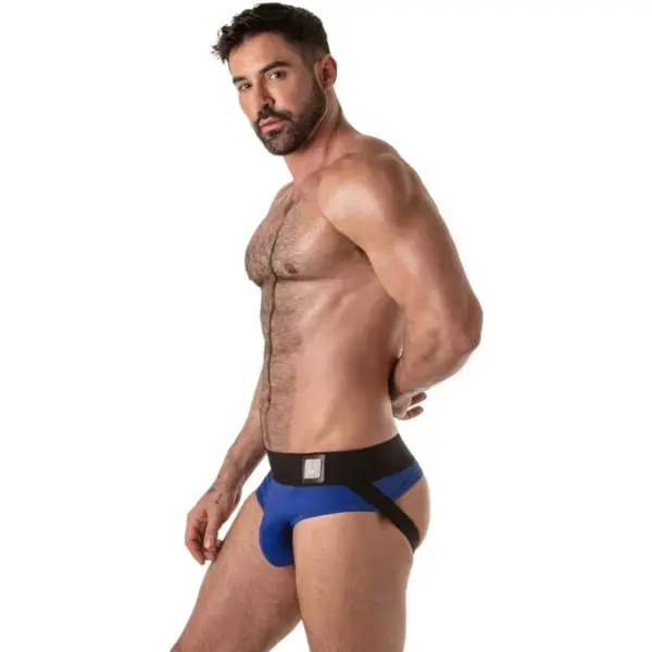LOCKER GEAR - JOCKSTRAP MET BREDE TAILLEBAND, BLAUW S
