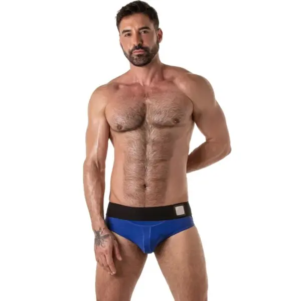 LOCKER GEAR - JOCKSTRAP MET BREDE TAILLEBAND, BLAUW XL