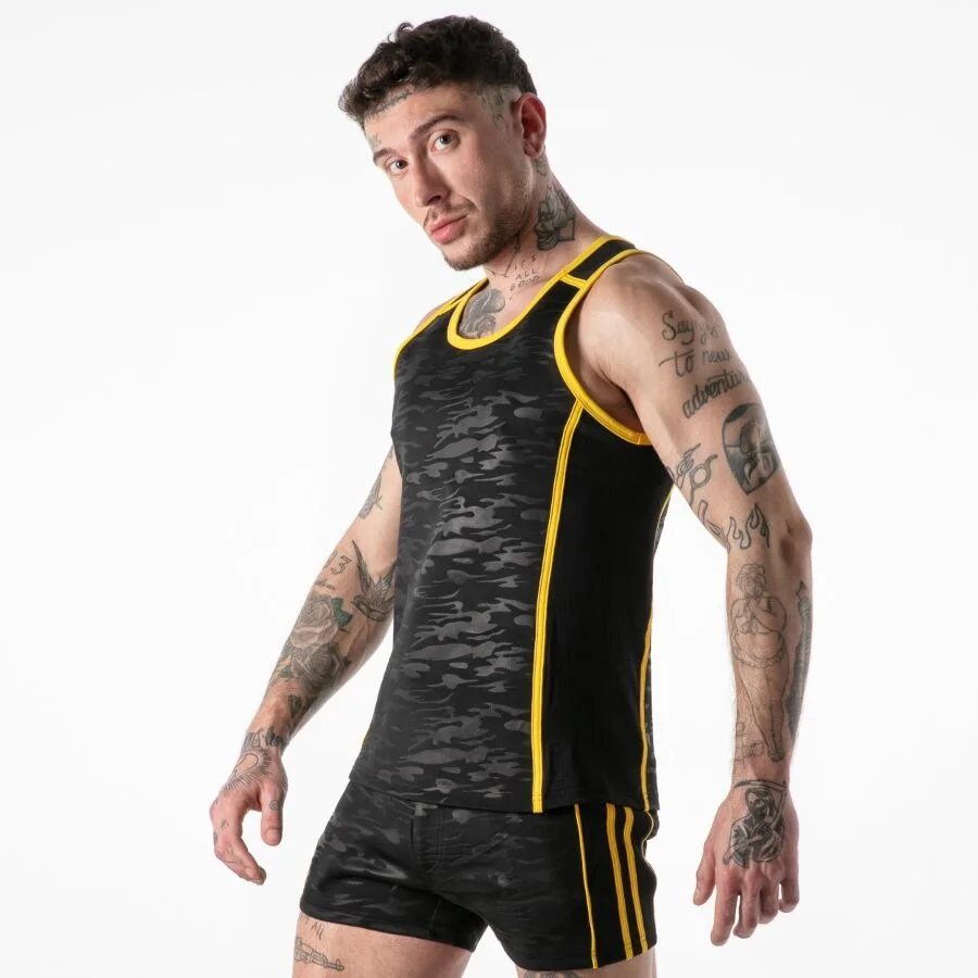 LOCKER GEAR - VOLLEDIGE MILITAIRE TOEGANG TANKTOP GEEL L