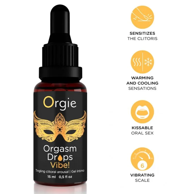 ORGIE - ORGASM DROPS VIBE! VIBRERENDE CLITORALE OPWINDING 15 ML
