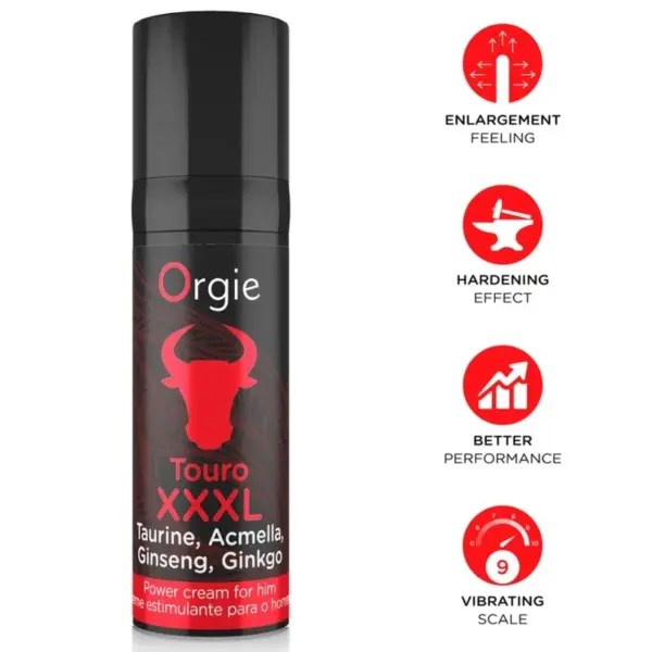ORGIE - TOURO XXXL ERECTIEVERBETERENDE EN VERGROTERENDE CRÈME 15 ML