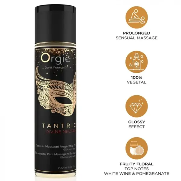 ORGIE - TANTRISCHE GODDELIJKE NECTAR SENSUËLE MASSAGE PLANTAARDIGE OLIE 200 ML