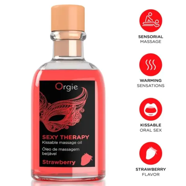ORGIE - LIPPENMASSAGE AARDBEI KUSSBARE MASSAGESET 100 ML