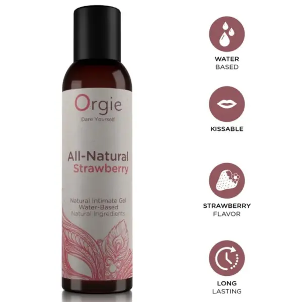 ORGIE - VOLLEDIG NATUURLIJKE AARDBEI KISSABLE INTIEME GEL OP WATERBASIS 150 ML