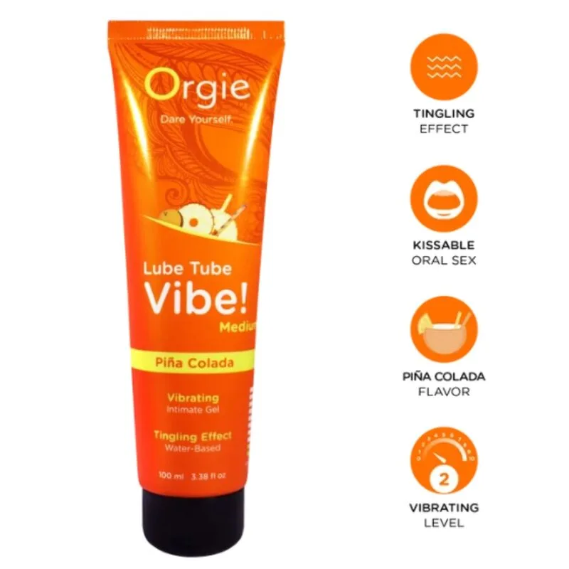 ORGIE - LUBE TUBE VIBE! PIÑA COLADA KISSABLE INTIEME GEL MEDIUM TINTELEND 100 ML