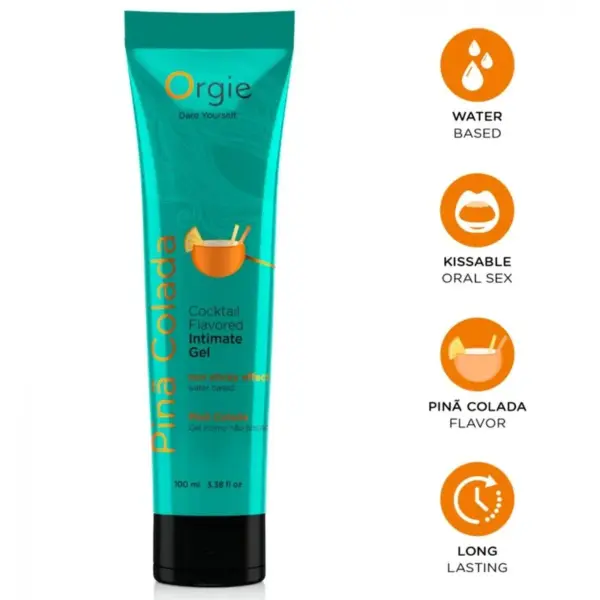 ORGIE - GLIJMIDDEL IN TUBE COCKTAIL PIÑA COLADA KUSBARE INTIEME GEL OP WATERBASIS 100 ML