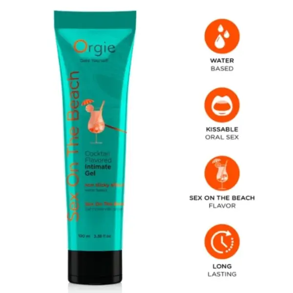ORGIE - GLIJMIDDEL IN TUBE COCKTAIL SEKS OP HET STRAND KUSBARE INTIEME GEL OP WATERBASIS 100 ML