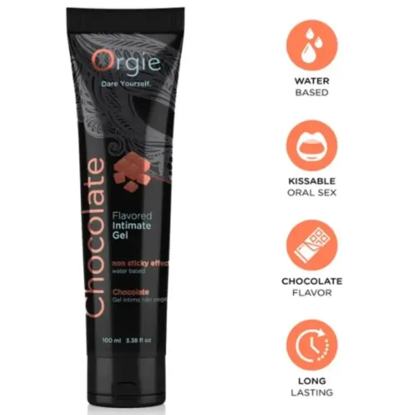 ORGIE - GLIJMIDDEL TUBE CHOCOLADE KUSBARE INTIEME GEL OP WATERBASIS 100 ML