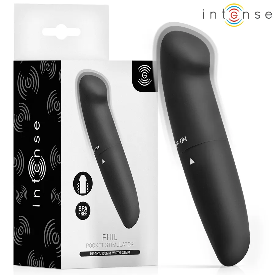 INTENSE - PHIL G-SPOT VIBRATOR ZWART 13 CM