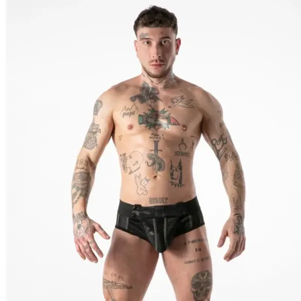 LOCKER GEAR - VOLLEDIGE MILITAIRE TOEGANGS JOCKSTRAP ZWART MAAT M