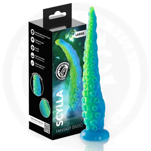 EPIC - SCYLLA FLUORESCERENDE DUNNE TENTAKEL DILDO GROOT FORMAAT