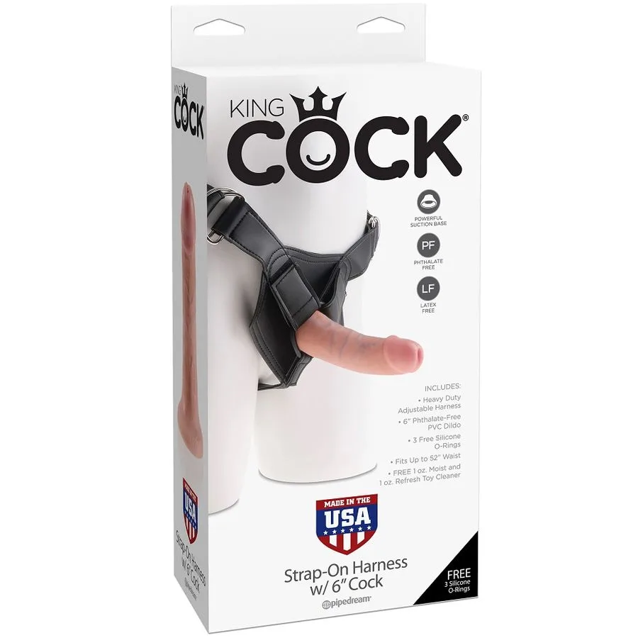 KING COCK - HARNAS MET REALISTISCHE PENIS 15.20 CM